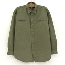 【今がお得★ポイント5倍でゲット】KNIGHTSBRIDGE ソフト スエードシャツ 長袖 無地 サイズ:XL オリーブ 【古着】 古着 【中古】 中古 mel...
