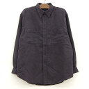 【今がお得★ポイント5倍でゲット】ROUNDTREE&YORKE ソフト スエードシャツ 長袖 無地 サイズ:L ブラック 【古着】 古着 【中古】 中古 me...