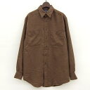 【今がお得★ポイント5倍でゲット】ROUNDTREE&YORKE ソフト スエードシャツ 長袖 無地 サイズ:S ダークブラウン 【古着】 古着 【中古】 中古...