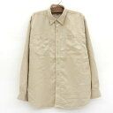 【今がお得★ポイント5倍でゲット】Knightsbridge ソフト スエードシャツ 長袖 無地 サイズ:XL ベージュ 【古着】 古着 【中古】 中古 mel...