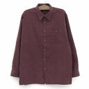 【今がお得★ポイント5倍でゲット】BRANDINI ソフト スエードシャツ 長袖 無地 サイズ:XXL バーガンディ【古着】 古着 【中古】 中古 mellow...