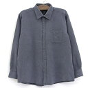 【今がお得★ポイント5倍でゲット】haggar ソフト スエードシャツ 長袖 無地 サイズ:XL チャコール 【古着】 古着 【中古】 中古 mellow 【古...