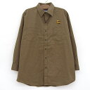 【今がお得★ポイント5倍でゲット】UPS プリント入り ワークシャツ 長袖 サイズ:XL ダークブラウン 【古着】 古着 【中古】 中古 mellow 【古着屋...
