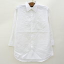 【今ならお得★ポイント5倍】ランバン/LANVIN シャツ 長袖 無地 サイズ:42-78 ホワイト 【古着】 古着 【中古】 中古 mellow 【古着屋me...
