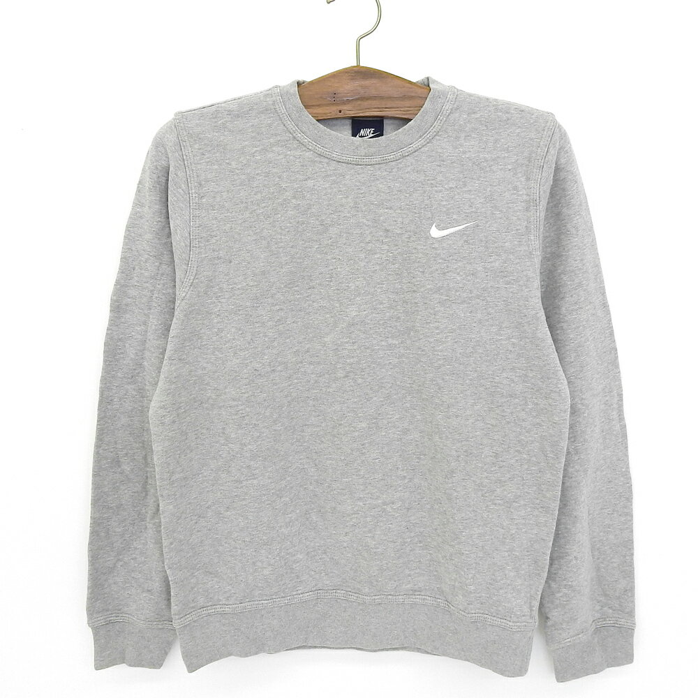 ナイキ/NIKE ロゴ刺繍 スウェットシャツ トレーナー 長袖 サイズ:S ヘザーグレー 【古着】 古着 【中古】 中古 mellow 【古着屋mellow楽天...