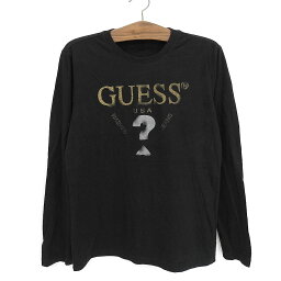 ゲス/GUESS ロゴプリント ロングスリーブ Tシャツ 長袖 ロンT サイズ：Men's M位　ブラック 【古着】 古着 【中古】 中古 mellow 【古着屋mellow楽天市場店】