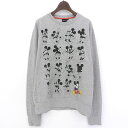 Mickey/ミッキー プリント スウェット トレーナー 長袖 サイズ:L グレー 【古着】 古着 【中古】 中古 mellow 【古着屋mellow楽天市場店...