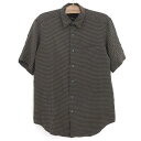 【今ならお得★ポイント5倍】claiborne シルクシャツ 半袖 総柄 サイズ:M ブラック 【古着】 古着 【中古】 中古 mellow 【古着屋mello...