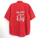 【今がお得★ポイント5倍でゲット】PORT AUTHORITY 半袖 ボタンダウンシャツ ボーリング プリント サイズ:3XL レッド×ホワイト 【古着】 古着...