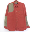 コロンビア Columbia ハンティングシャツ レッド 長袖 サイズ:L 【古着】 古着 【中古】 中古 mellow【古着屋mellow楽天市場店】