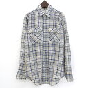 【今ならお得★ポイント5倍】リーバイス Levi's ロングスリーブシャツ ホワイト×ネイビー チェック 長袖 サイズ:S 【古着】 古着 【中古】 中古 me...