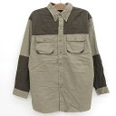 マスタースポーツマン MASTER SPORTSMAN ハンティングシャツ 長袖 ベージュ×オリーブ サイズ:XL 【古着】 古着 【中古】 中古 mellow...