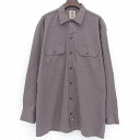 【今がお得★ポイント5倍でゲット】ディッキーズ Dickies ワークシャツ 長袖 サイズ:M グレー 【古着】 古着 【中古】 中古 mellow 【古着屋m...