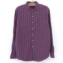 【今ならお得★ポイント5倍】ラルフローレン Ralph Lauren ロングスリーブ ボタンダウンシャツ 長袖 サイズ:XXL ネイビー×レッドチェック CUS...