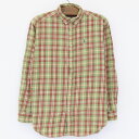 【今ならお得★ポイント5倍】ラルフローレン Ralph Lauren ボタンダウンシャツ 長袖 サイズ:BOY'S XL ライトグリーン系チェック【古着】 古着...