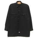 【今ならお得★ポイント5倍】ディッキーズ Dickies ワークシャツ 長袖 サイズ:M ブラック【古着】 古着 【中古】 中古 mellow 【古着屋mell...