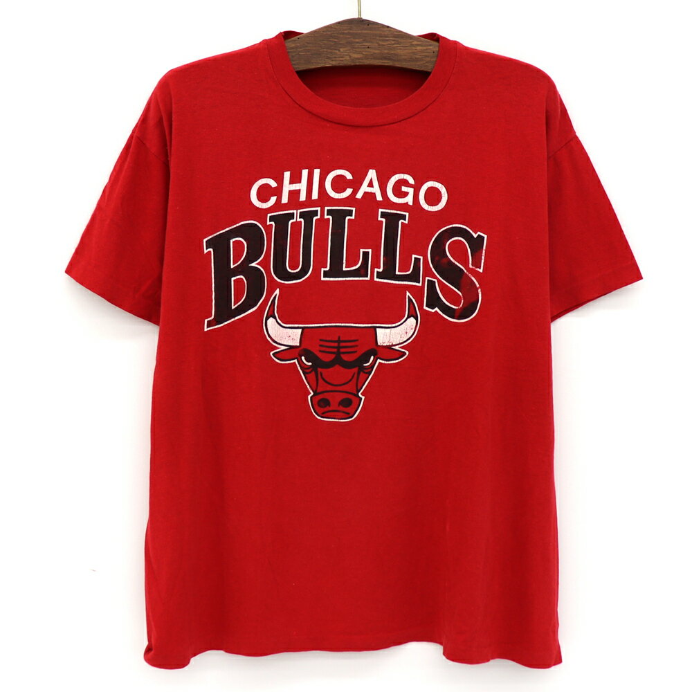 90's NBA シカゴブルズ CHICAGO BULLS 半袖 プリントTシャツ サイズ：XL レッド 【古着】 古着 【中古】 中古 mellow 【古着屋mellow楽天市場店】