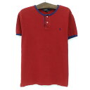 ポロラルフローレン Polo by Ralph Lauren ヘンリーネック 鹿の子 Tシャツ サイズ：L レッド 【古着】 古着 【中古】 中古 mellow 【古着屋mellow楽天市場店】