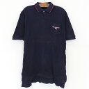 ポロ スポーツ ラルフローレン POLO SPORT RALPH LAUREN 鹿の子 ポロシャツ 半袖 ロゴ刺繍・ポケット付き サイズ:M ネイビー【古着】 古着 【中古】 中古 mellow 【古着屋mellow楽天市場店】