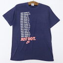 90's ナイキ Tシャツ ロゴ JUST DO IT プリント半袖 アメリカ製 L 紺