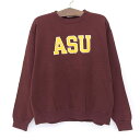 【今ならお得★ポイント5倍】Champion カレッジプリント スエットシャツ エンジ L