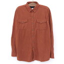 【今がお得★ポイント5倍でゲット】STONE CREEK ポリエステル シャツ 長袖 無地 サイズ:L レンガ色【古着】 古着 【中古】 中古 mellow 【...