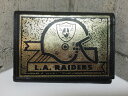 80's Deadstock レザーウォレット L.A.RAIDERS 黒×ゴールド Made in U.S.A 【財布】【カードケース】【パスケース】【古着屋...