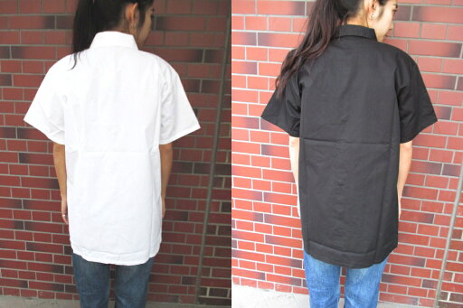 ★30%OFFクーポン対象★ディッキーズ Dickies コック シャツ 半袖 無地 サイズ:XS , S , M ホワイト ブラック 【新品】 新品 mellow 【古着屋mellow楽天市場店】