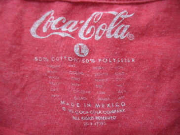 【50%オフ 6/11 12時まで】コカ・コーラ/Coca-Cola ロゴ プリント Tシャツ 半袖 サイズ:L レッド 【古着】 古着 【中古】 中古 mellow 【古着屋mellow楽天市場店】