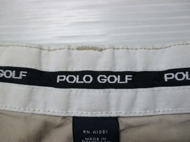 【半額！ 9/11 12時まで】ポロ ゴルフ ラルフローレン/POLO GOLF RALPH LAUREN ツータック チノ ショートパンツ 無地 size：W34 ベージュ 【古着】 古着 【中古】 中古 mellow 【あす楽対応】【古着屋mellow楽天市場店】