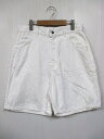 リー/Lee カラーデニム ショートパンツ 無地 サイズ:W32 ホワイト Made in U.S.A 【古着】 古着 【中古】 中古 mellow 【古着屋m...