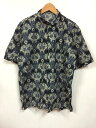 JAWA BATIK シャツ 半袖 総柄 サイズ:L ネイビー 【古着】 古着 【中古】 中古 mellow 【古着屋mellow楽天市場店】