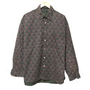 【今ならお得★ポイント5倍】ドッカーズ DOCKERS シャツ ボタンダウン 長袖 サイズ:L 総柄 グリーン×パープル×ピンク 【古着】 古着 【中古】 中古...