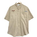 【SP】コロンビア Columbia PFG ショートスリーブ フィッシング シャツ ボタンダウン OMNI-SHADE 薄手 無地 半袖 サイズ：S ベージュ 【古着】 古着 【中古】 中古 オムニシェイド mellow 【古着屋mellow楽天市場店】