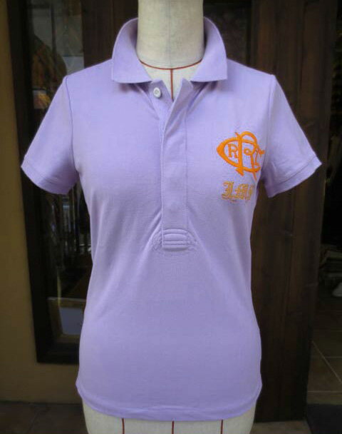 【新品】レディース Ralph Lauren Rugby/ラルフローレン ラグビー 半袖 カノコ 刺繍 ポロシャツ 薄紫【サイズ:レディース M】【古着屋mellow楽天市場店】