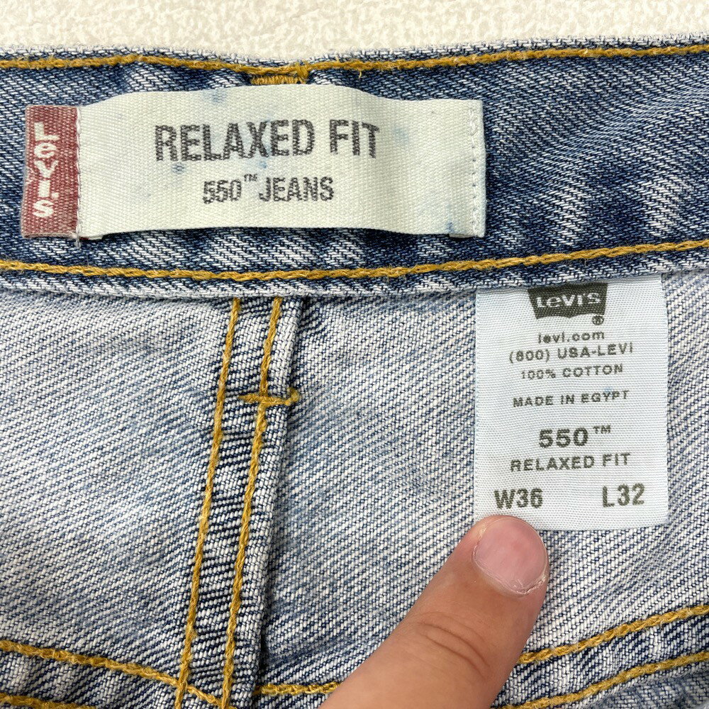 リーバイス Levi's 550 デニム パンツ テーパード 色落ち サイズ：W36 L31 インディゴ【Levis】 【古着】 古着 【中古】 中古 mellow RELAXED FIT【古着屋mellow楽天市場店】