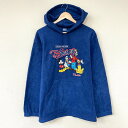 ディズニー DISNEY プルオーバー フリース パーカー キャラクター 刺繍 ワッペン 長袖 サイズ:L ブルー 【古着】 古着 【中古】 中古 mellow 【古着屋mellow楽天市場店】