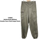 ★10%オフ クーポン 4/30 14時まで★80's Netherlands Military Double Face Field Cargo Pants オランダ軍 ダブルフェイス フィールド カーゴパンツ サイズ：53,51,48 グレー系【ミリタリー】【古着】 古着 【中古】 中古 mellow 【あす楽対応】 【古着屋mellow楽