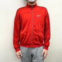 【今がお得★ポイント10倍でゲット】90's~ ナイキ NIKE ジップアップ ジャージ トラックジャケット ジョグトップ 長袖 スウッシュロゴ 刺繍 サイズ:...