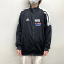 ★20 オフ クーポン 4/30 14時まで★90 039 s アディダス adidas ジップアップ ジャージ トラックジャケット ジョグトップ 長袖 ロゴ 刺繍 プリント サイズ：L ブラック×ホワイト【古着】 古着 【中古】 中古 mellow 【あす楽対応】 【古着屋mellow楽天市場店】