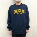 【今ならお得★ポイント10倍】【中古】 DW スウェット シャツ トレーナー カレッジロゴ ワッペン 刺繍 長袖 サイズ:XL ネイビー MADE IN CAN...
