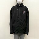 【中古】 G-III APPAREL NFL アトランタ ファルコンズ ジップアップ ジャケット 裏地フリース ウィンドブレーカー ロゴ 刺繍 サイズ：L ブラック 古着 中古 mellow あす楽対応 古着屋mellow楽天市場店