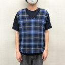 【今ならお得★ポイント10倍】【中古】 トミーヒルフィガー TOMMY HILFIGER GOLF コットン ニット ベスト チェック柄 Vネック サイズ:XL...