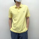 【中古】 ポロ ラルフローレン Polo by Ralph Lauren 鹿の子 ポロシャツ 半袖 ワンポイント ロゴ 刺繍 サイズ:LL イエロー 古着 中古 mellow ゆうパケット対応 古着屋mellow楽天市場店