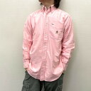 【今がお得★ポイント10倍でゲット】US古着 トミー ヒルフィガー TOMMY HILFIGER オックスフォード シャツ ボタンダウン ロングスリーブ ロゴ ...