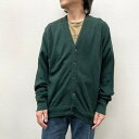 US古着 USA製 ジャンセン JANTZEN アクリル ニット カーディガン 長袖 サイズ:メンズ L ダークグリーン 【中古】