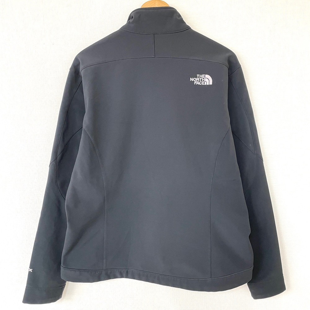 【半額！ 9/11 12時まで】ノースフェイス THE NORTH FACE APEX ソフトシェルジャケット ジップアップ ストレッチ 無地 薄手 長袖 サイズ：WOMEN’S L ブラック 【レディース】 【古着】 古着 【中古】 中古 mellow 【あす楽対応】 【古着屋mellow楽天市場店】