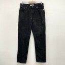 ★30%オフ クーポン 4/30 14時まで★US古着 トミーヒルフィガー ジーンズ TOMMY HILFIGER JEANS ブラックデニム パンツ スリム ワンポイント ロゴ 刺繍 レディース サイズ：W33 L32.5 あす楽対応 【中古】