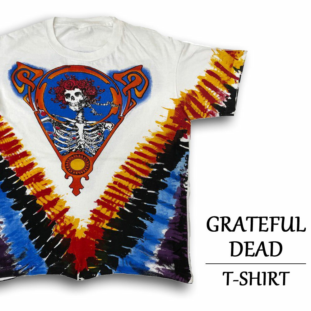 グレイトフル デッド Tシャツ 半袖 Grateful Dead スカル&ローゼズ Skull & Roses スカルローズ バンドTシャツ サイズ:メンズ M...