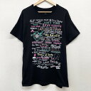 【今ならお得★ポイント10倍】US古着 グラフィック文字 刺繍デザイン Tシャツ 半袖 サイズ:メンズ XL ビッグサイズ ブラック 【中古】(4)